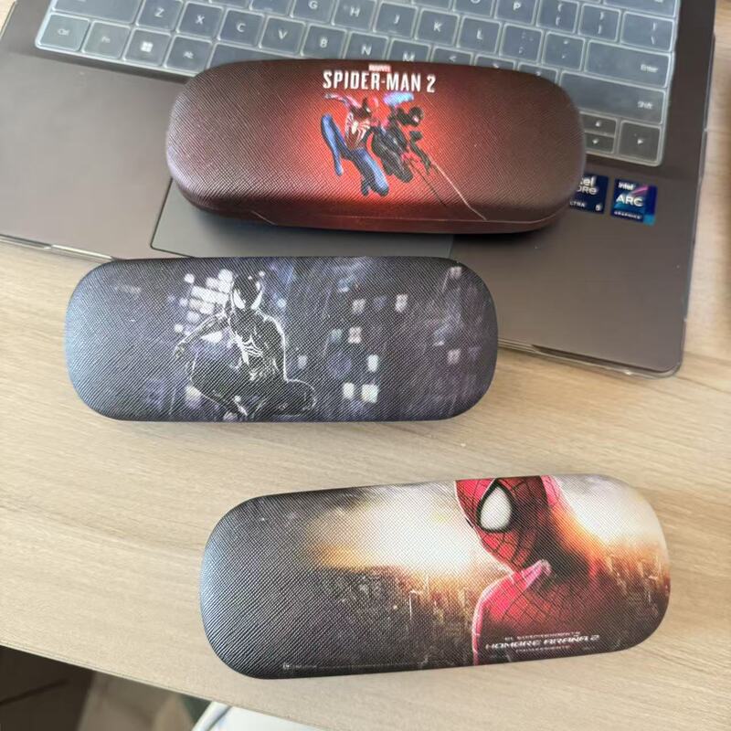 Marvel Spider-Man Glasses Box Drop-proof Pressure-proof Children's Proximity Sight Sunglasses Storage Box Simple Portable Fashionable Storage
