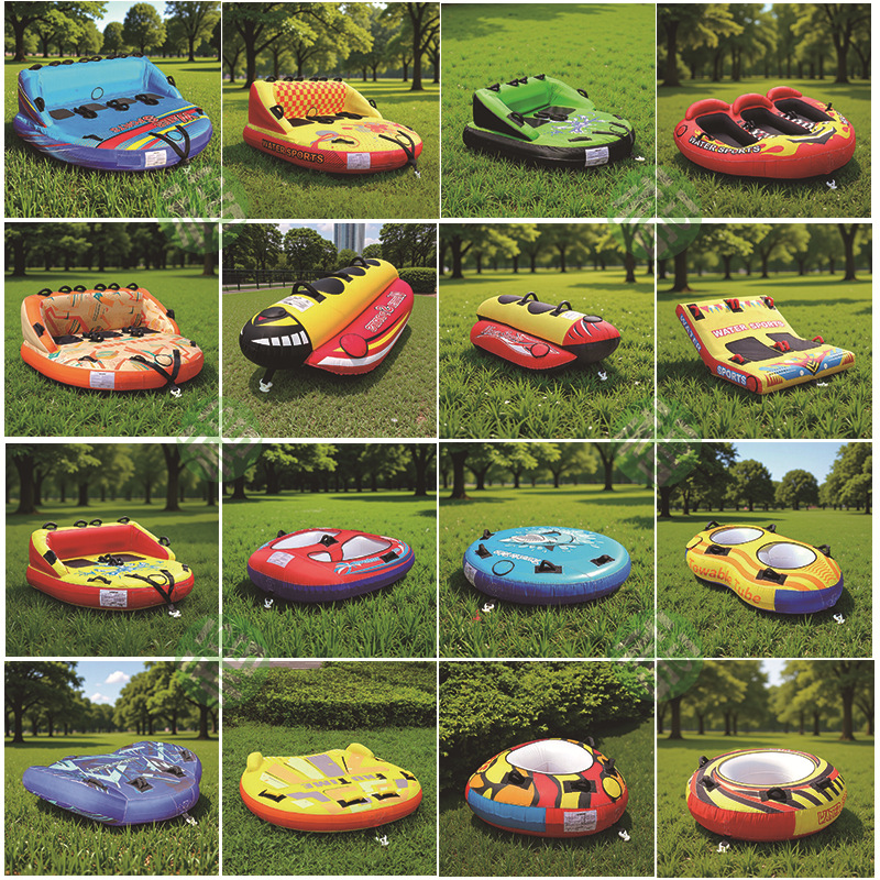 Water Extreme Entertainment Toys: Various Types of Towable Inflatable Jet Skis, Towable Surfboards, Thickened Fabric Sofa Covers