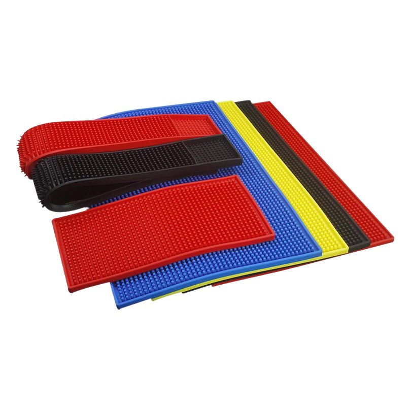 Estera de drenaje estera de la barra estera de filtro de PVC estera de la barra antideslizante impermeable taza de vino estera de goma cuadrado Amazon