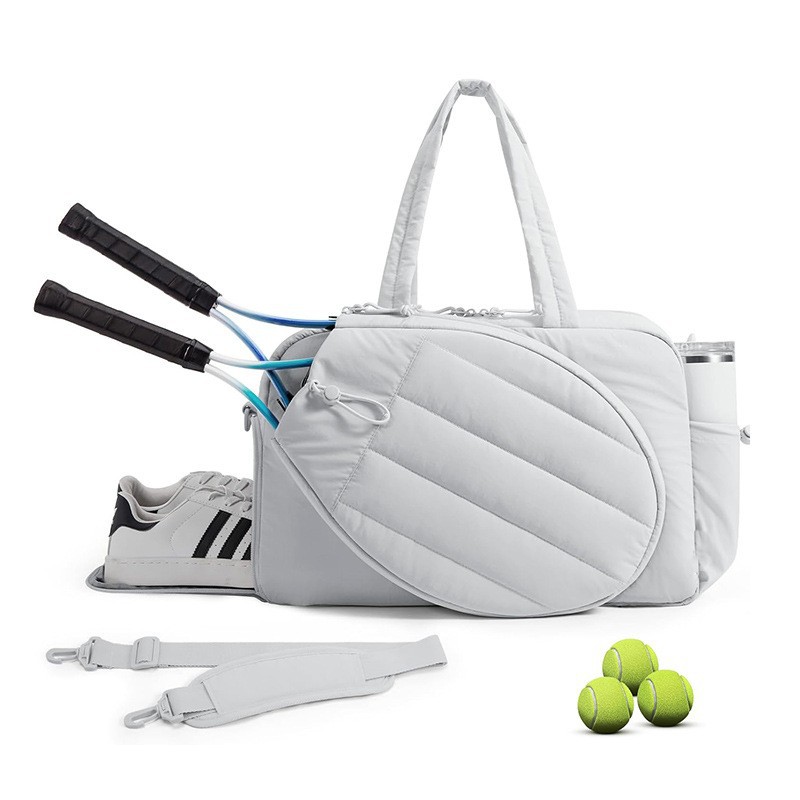 Bolsa de tenis acolchada bolsa de mano esponjosa bolsa deportiva de mujer raqueta cubierta plegable portátil zapato almacén bolso de hombro image 8