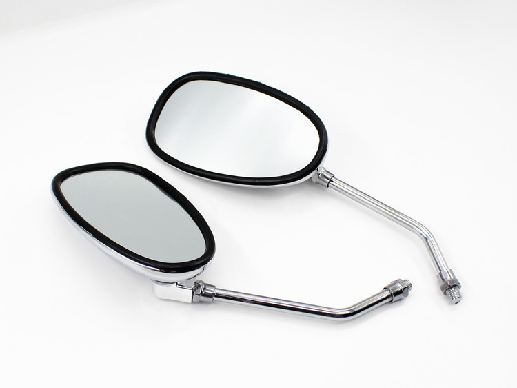 Motorcycle Leopard Hj125K-2 Silver Leopard Rearview Mirror Electric Vehicle 10mm Reflective Mirror Modified Convex Reversing Mirror