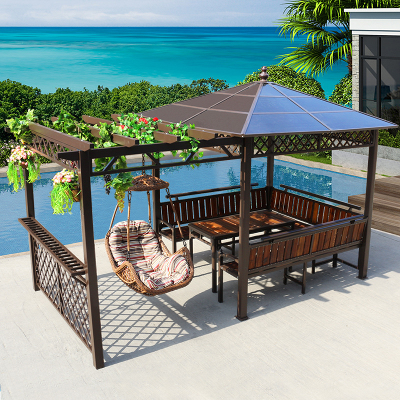 Leyao Pavilion cesta de rejilla de uva