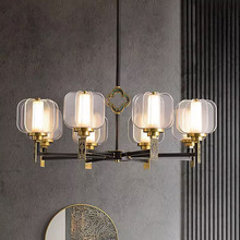 新中式吊灯全铜客厅主灯简约现代中式餐厅灯具创意中国风卧室铜灯
