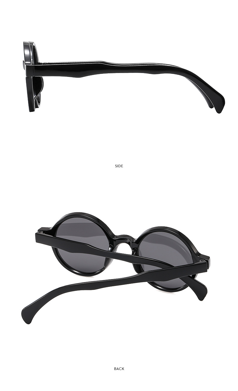 36g Weight Full Frame Glasses Structure Sunglasses Classification PC, UV400 Protection Lens Material Round Frame Glasses Style Travel, Street Occasion Solid Color Pattern All Seasons Season Unisex Gender Vintage Style, Simple Style Style Vintage Style Simple Style Solid Color PC UV400 Protection Round Frame Full Frame Women's Sunglasses 14