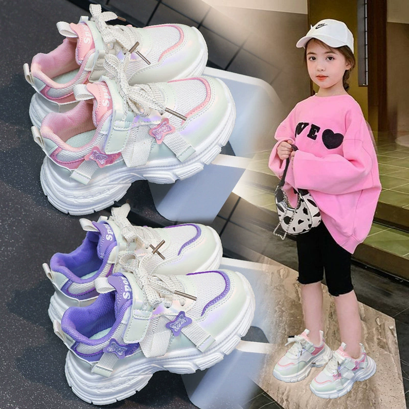 Детская спортивная обувь, дышащая, осенняя, для подростков, мягкая подошва.