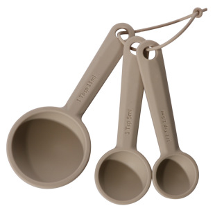 Cross-border silicone measuring spoon 3-Piece Baking Tools kitchen cooking measuring spoon 2.5-15ml powder spoon with scale