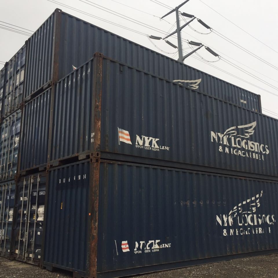 天津卖集装箱堆场 40英尺高箱 批量出售海运集装箱