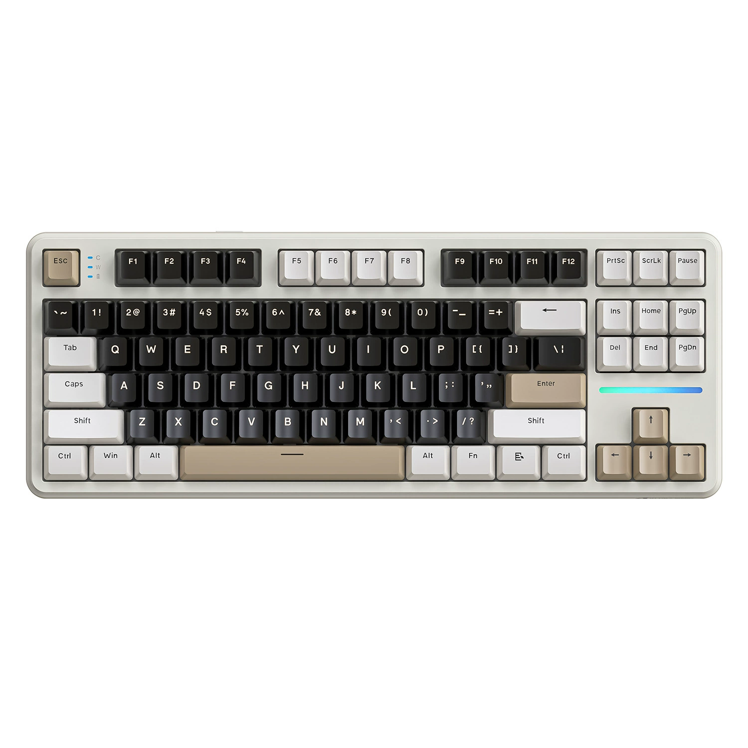 Механическая клавиатура (Attack Shark X87) беспроводная Bluetooth, горячий свап, RGB, прокладка-монтирование, 87 клавиш