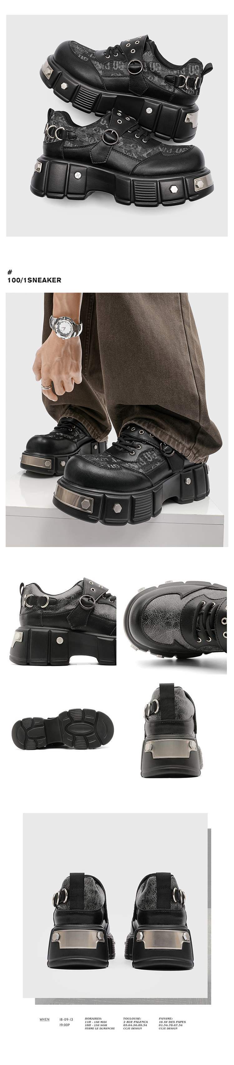 ShoeVault Cleanfit Dickbesohlte Derbys für Herren, Plateauschuhe aus Leder im britischen Stil mit Nischen-Schaumsohle, lässiger koreanischer Stil_voghion.com