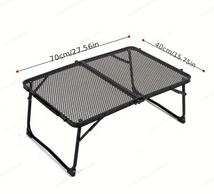 屋外キャンプテーブル鉄網折り畳みテーブル携帯キャンプテーブル昇降棚付きアルミ合金テーブル代発