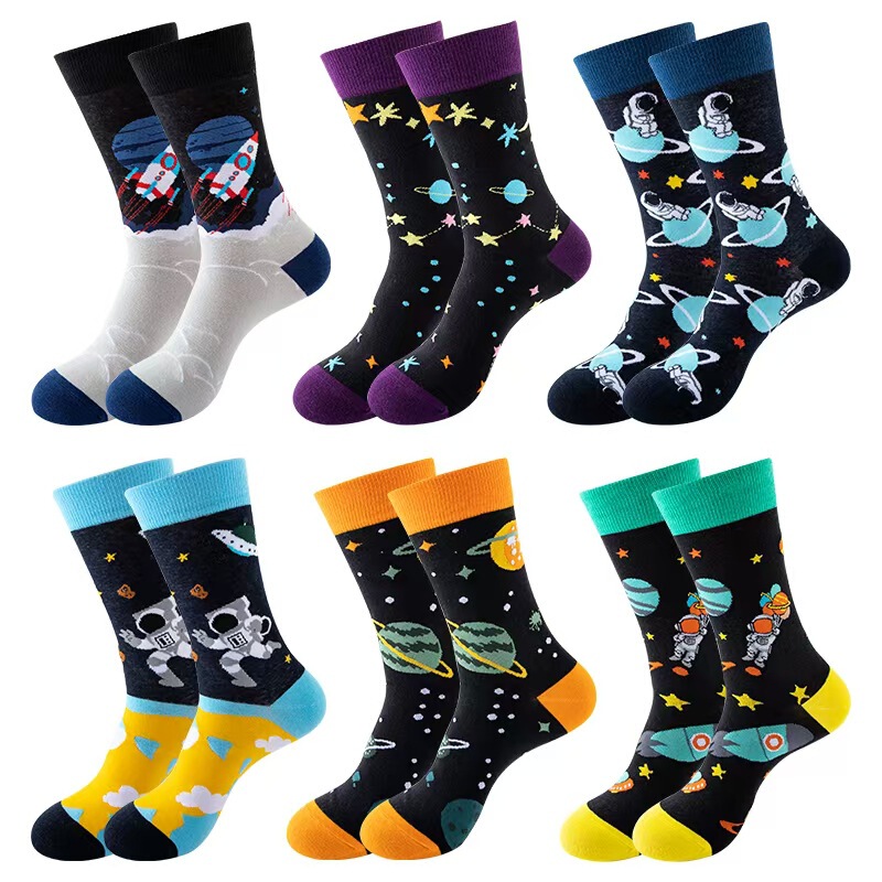 Astronaut Autumn and Winter New Trendy Mid-Calf Socks for Women, Trendy Socks for Men, Amazon European and American Trendy Socks Manufacturers Wholesale Astronaut Autumn and Winter New Trendy Mid-Calf Socks for Women, Trendy Socks for Men, Amazon European and American Trendy Socks Manufacturers Wholesale