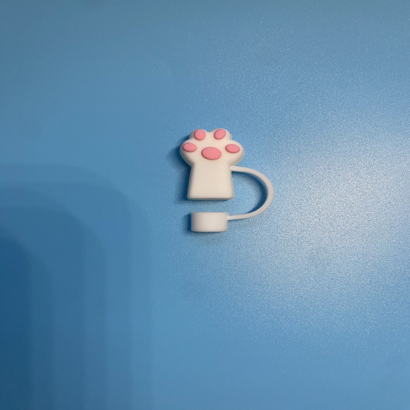 Cubierta de paja a prueba de polvo Enchufe de paja rojo neto transfronterizo linda chica tapa de paja de silicona cubierta de paja de té de leche de calidad alimentaria