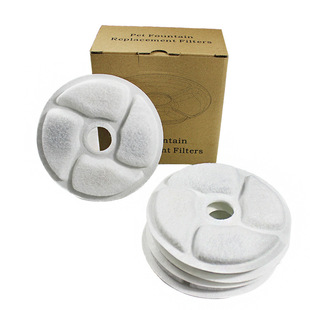 Round Cyclone Pet Water Dispenser Accessories Pet Water Dispenser Filter Element Coconut Shell Activated Carbon Filter Cotton