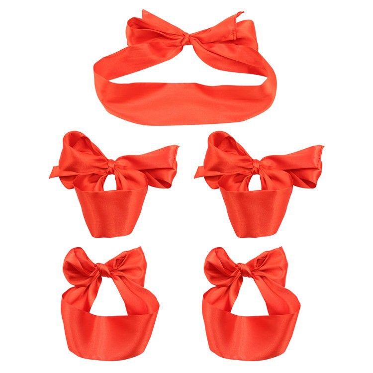 Black Lingerie-Inspired Eye Mask and Hand Cuff Restraint Set for Adult Play — detail image 7