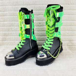 Platform Shoes Lolita Punk Diablo Cosplay Lolita Shoes Boots Chain Trim