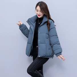 女装现货2023冬季新款韩版立领中长款时尚保暖气质女式棉衣 F857