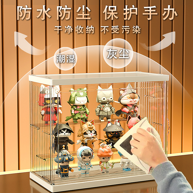 ブラインドボックス公仔収納展示棚透明防塵レゴ手作り置物展示棚泡マット展示箱|undefined