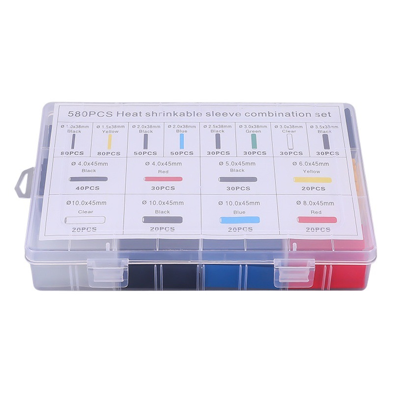 Suministro directo del fabricante: Juego de 560 tubos termocontraíbles en caja, serie combinada de 530 piezas en bolsa de colores, fuente de suministro para tubos corrugados. image 1