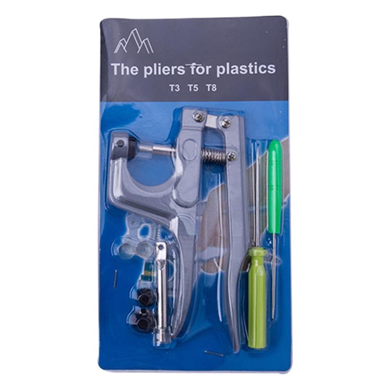 Fabricante T5 T8 T09 resina de plástico hebilla de cuatro articulaciones herramienta de instalación alicates de prensa hebilla de prensa