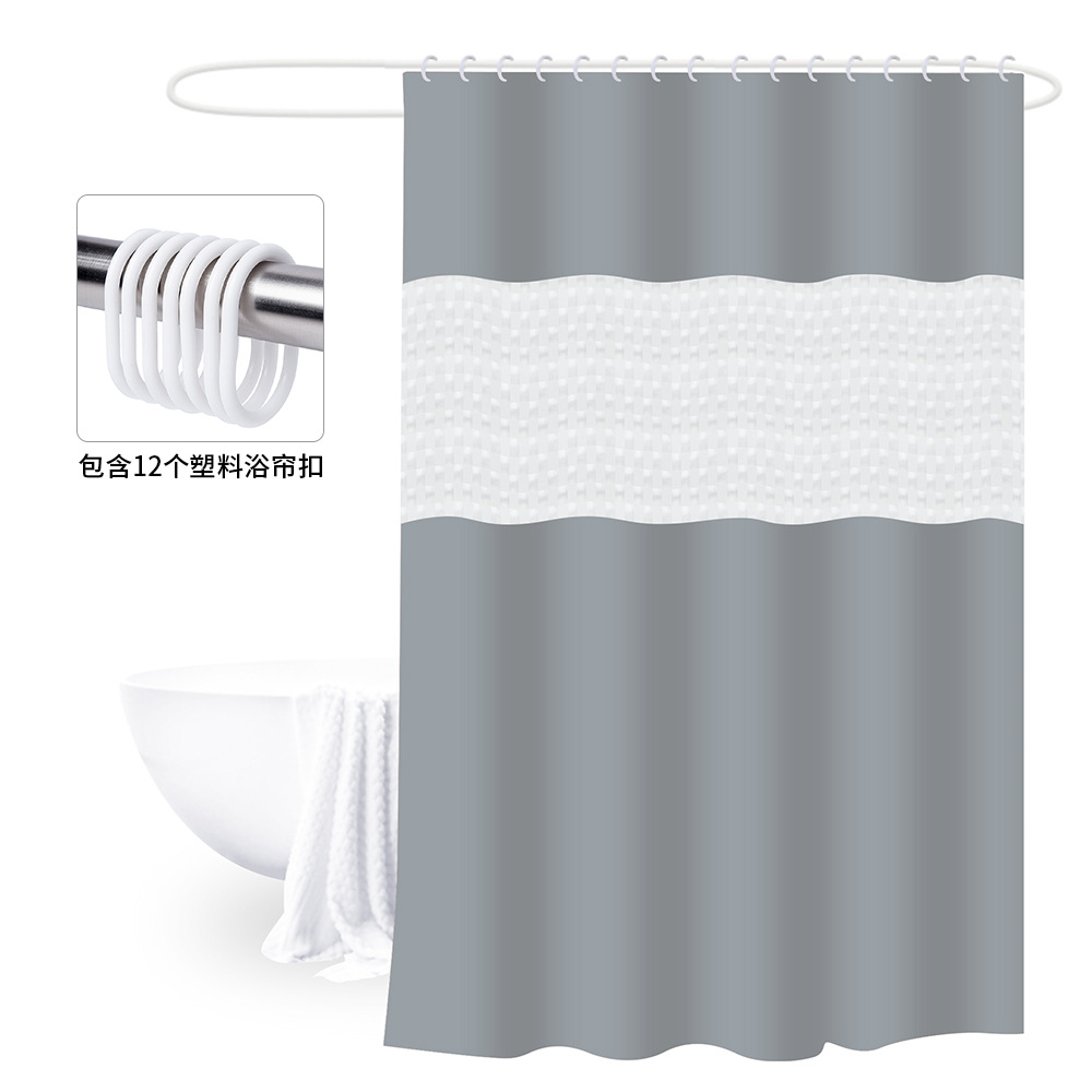 180*200 cortina de baño de empalme engrosada con hebilla PEVA cubierta de baño Cortina de ducha de partición de baño impermeable y a prueba de moho