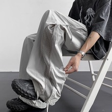 登山冲锋裤子男2025夏季新款潮牌速干防水伞兵裤宽松直筒休闲长裤