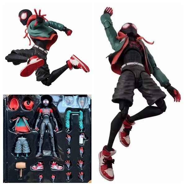 千値練クロスオーバーユニバースマイルズスパイダーマン超可動フィギュアおもちゃマーベル人形モデルギフト|undefined