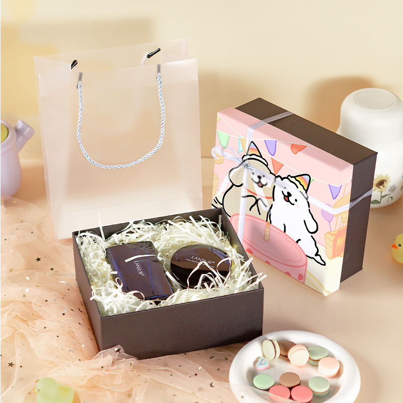 ライン子犬ギフトボックスボーイフレンドとガールフレンドの誕生日ギフトボックスクリエイティブギフトボックスバレンタインデーの包装箱空箱|undefined