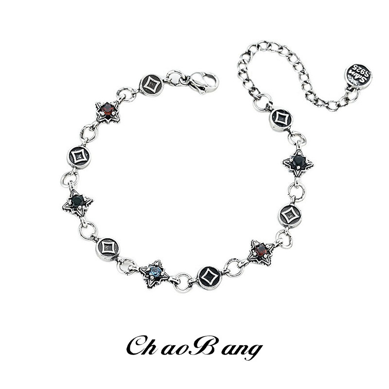 Cross-Border Cross-Shaped Zircon Bracelet for Men, Fashionable Light Luxury Jewelry for Women, High-End Versatile Design Accessories Cross-Border Cross-Shaped Zircon Bracelet for Men, Fashionable Light Luxury Jewelry for Women, High-End Versatile Design Accessories