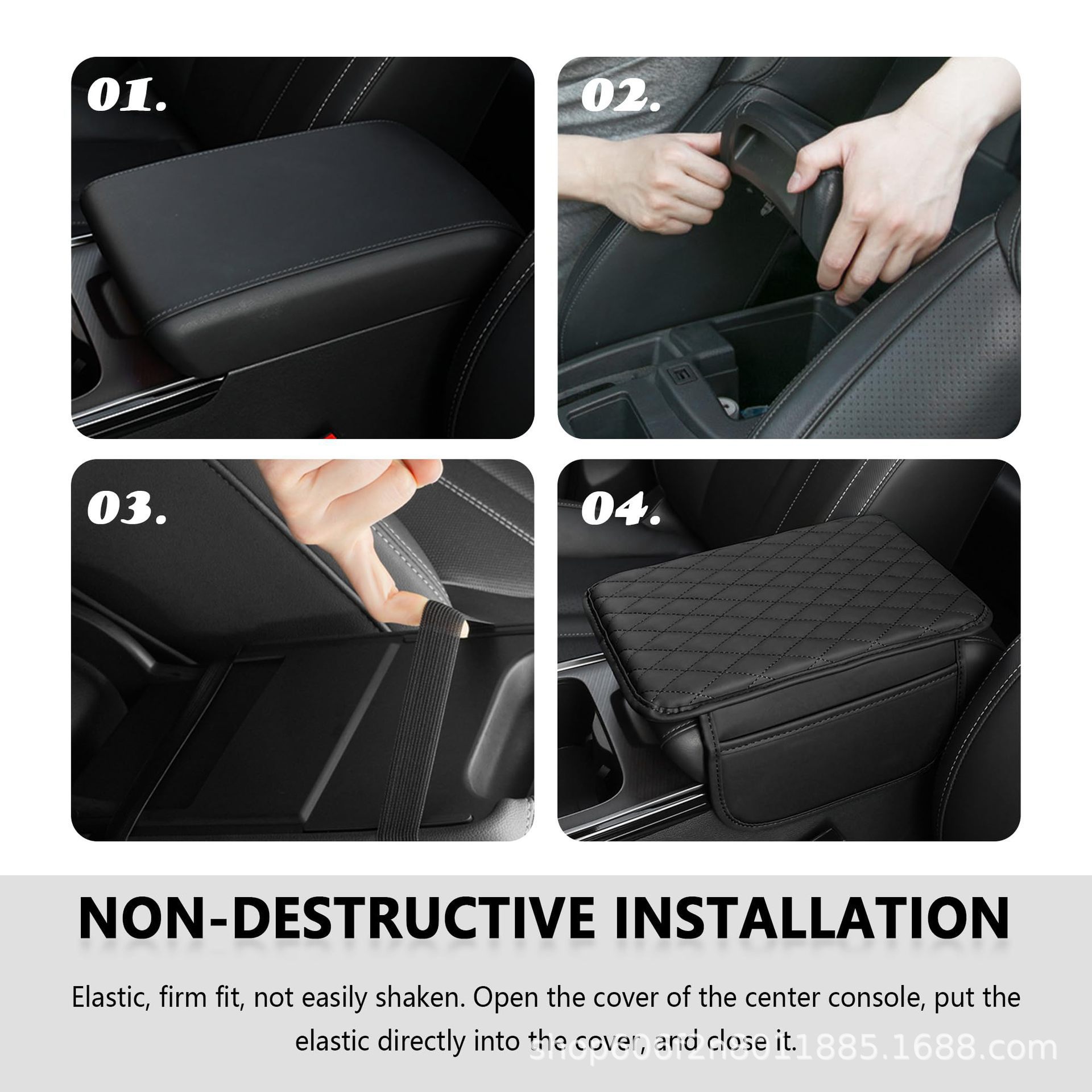Car armrest box pad, universal for all seasons, stylish car storage pocket, elbow center heightening pad, multifunctional