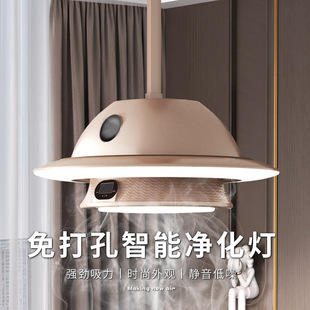 Chess and Card Room Mahjong Machine Smoking Lamp Lifting Chandelier Air Purifier Tea House Lamp Ventilation Direct Exhaust Smoke Lamp
