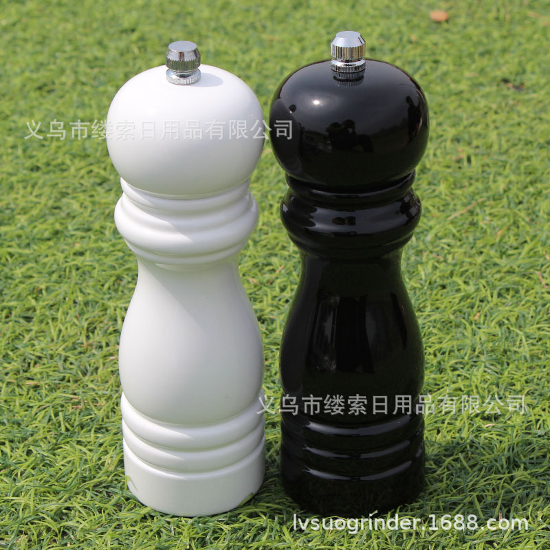 Amoladora de producción de fábrica traje Amazon nuevo molino de pimienta molino de madera de caucho natural molino de pimienta manual