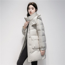 正品撤柜羽绒服女装中长款2025冬新款韩版加厚爆款时尚保暖外套潮