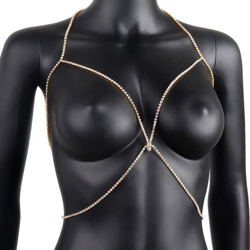  cross-border new fashion rhinestone chain sexy ins style bra chain European and American body chain body chain