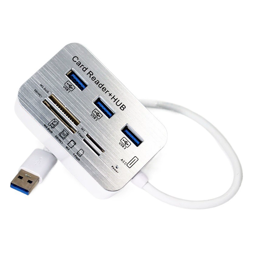 Семь-в-одном USB3.0 разветвитель кард-ридер компьютерное расширение многоинтерфейсный считыватель карт COMBO + концентратор