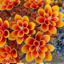 新款EVA仿真花落地摆件泡沫花皮花PU花高档假花婚庆道具圣诞用品