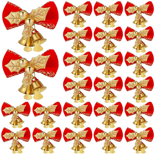 Cross-border hot sale Christmas tree ornaments Christmas mini bell bows Christmas ornaments gift decorations