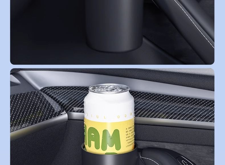 Suitable for Tesla Model 3/Y Car Door Cup Holder, Door Handle Storage Box, In-Car Cup Holder Modification