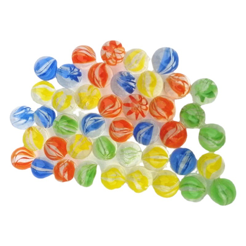 16mm mármoles de vidrio al por mayor juguetes nostálgicos cuentas de vidrio juego de damas tienda binaria de vidrio perlas sueltas bola artesanal