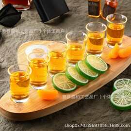 木制不规则鸡尾酒调味盐边盒实木酒杯分隔收纳盘木质聚会酒杯摆件