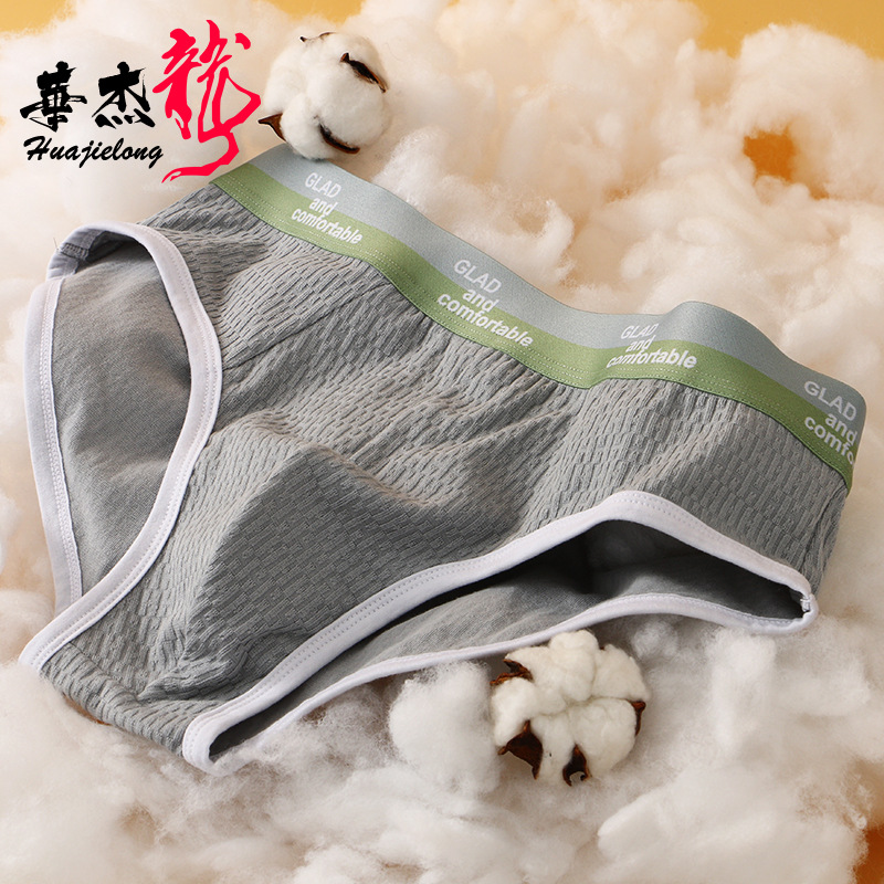 Gunner solid color men's triangle men's underwear cotton underwear briefs breathable thin fashion personality one-piece delivery