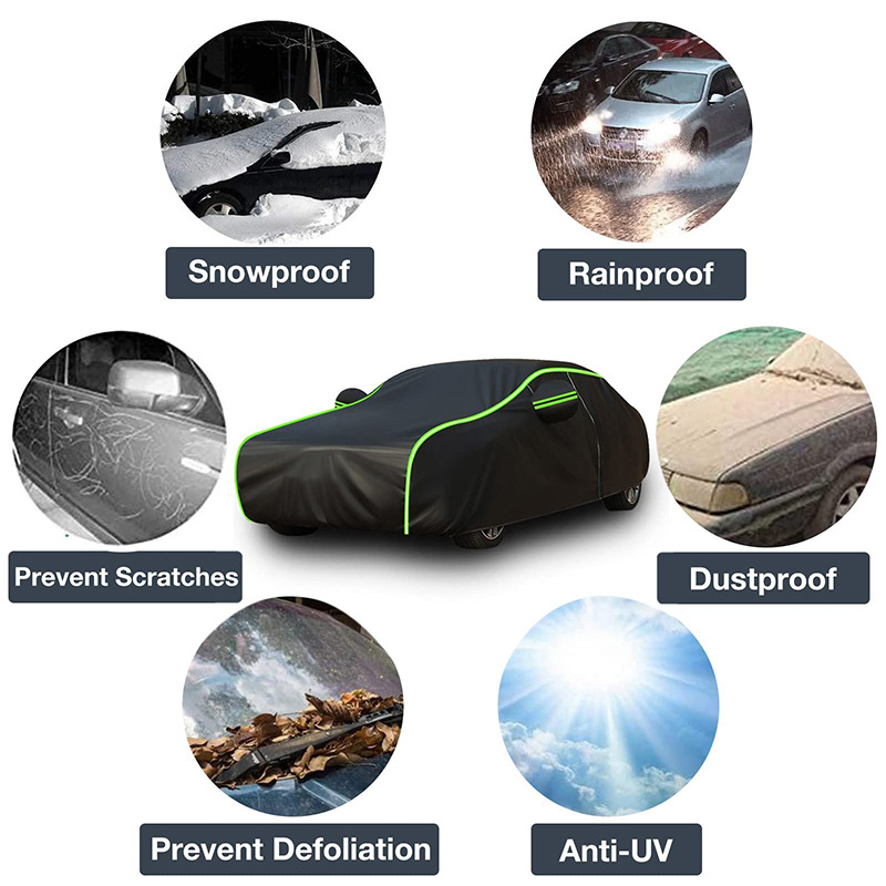 Oxford Cloth Car Cover All Weather Sun Shade Rainproof Waterproof