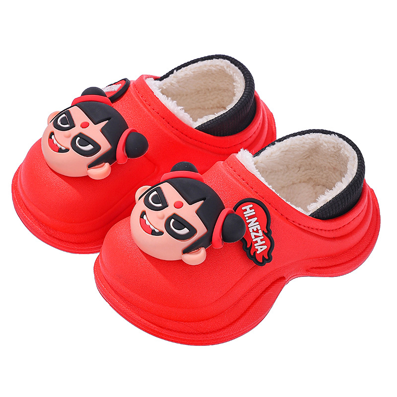 2025 nuevo Nezha bolsas de invierno para niños zapatos de tacones de algodón para niños y niñas calientes de lana impermeable para niños pequeños y medianos