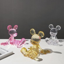 简约现代样板间透明老鼠雕塑售楼处儿童房卡通玩偶摆件桌面装饰品