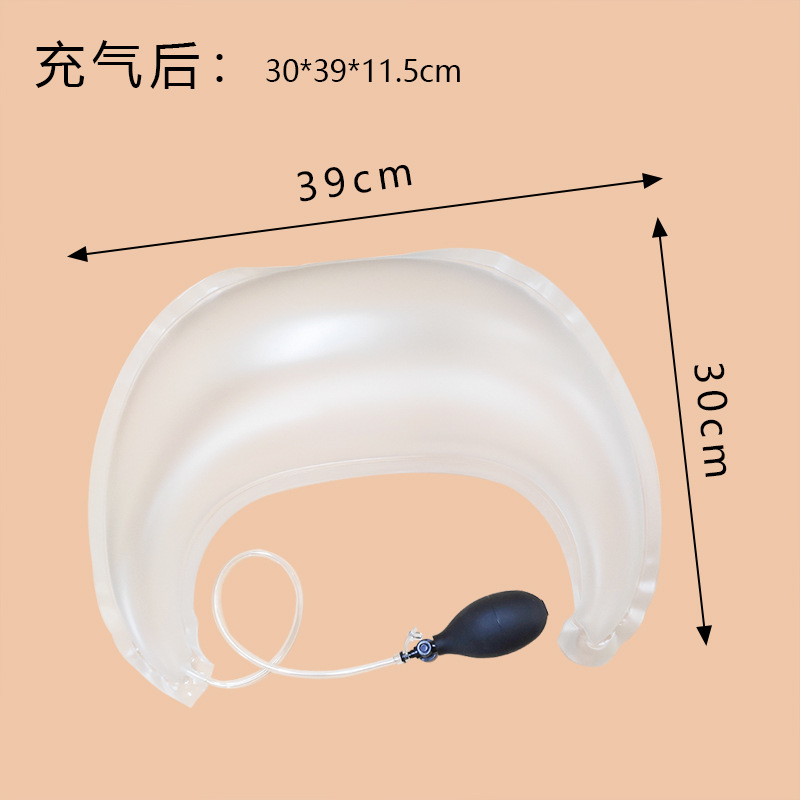 TPU充气衣领医疗保健月牙型气囊袋颈椎气枕垫靠背内胆气袋 批发