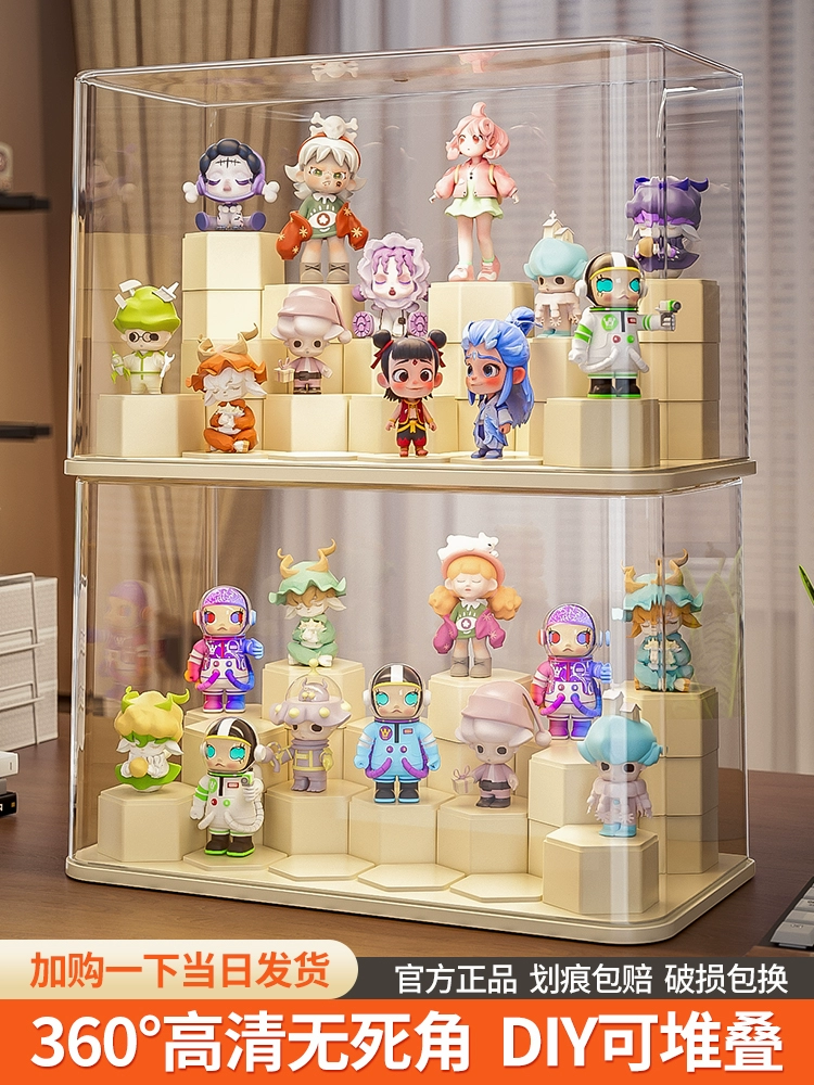 Стеллаж для хранения слепых коробок, прозрачный акриловый пылезащитный шкаф для фигурок, строительные блоки, пузырьковая коробка для магазина Mart