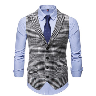 Fall/Winter 2021 New AliExpress European Size Men's Casual Vest Cross-border Fashion Single-breasted Vest for Men