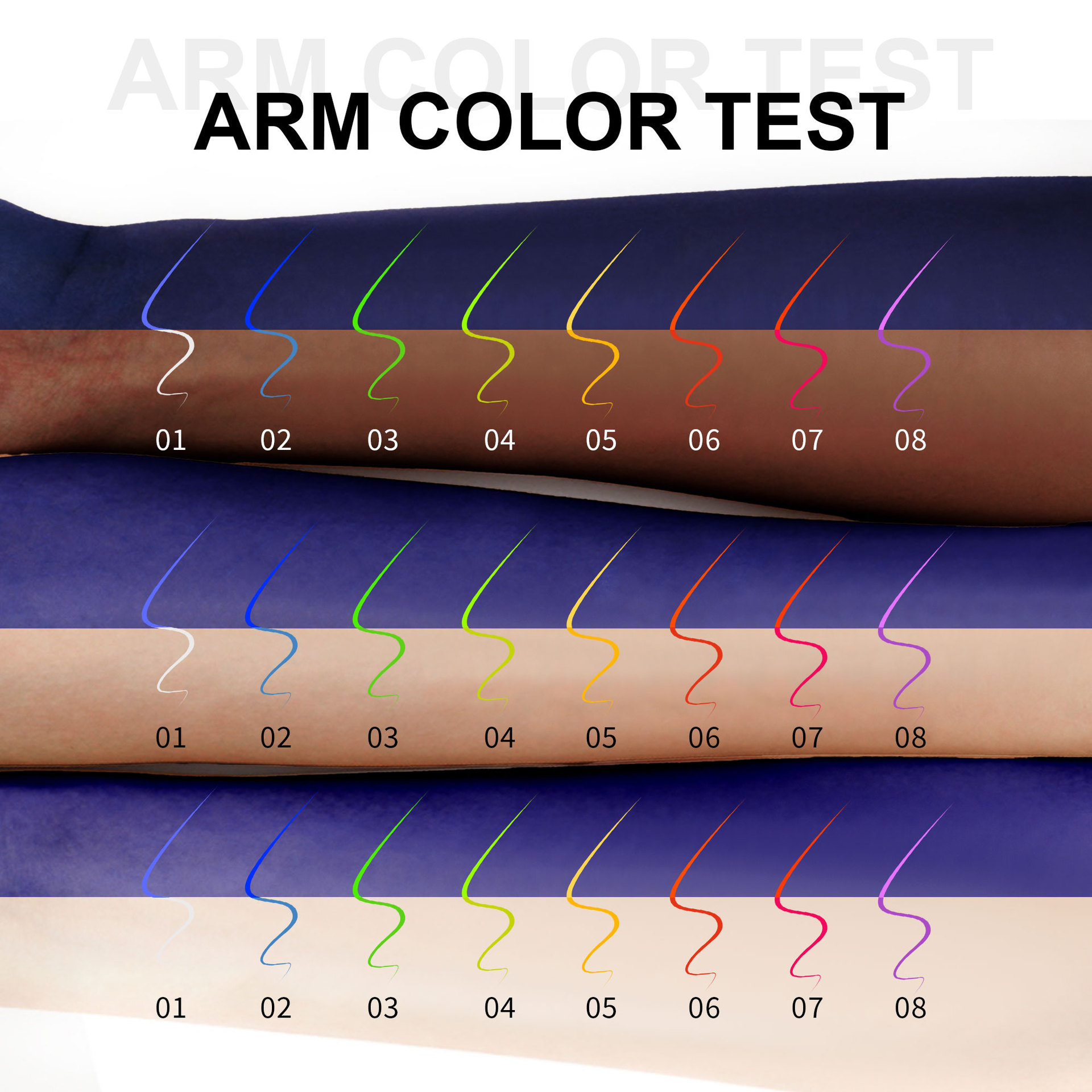 SHCOETY Halloween Colored Fluorescent Eyeliner, matte Luminous eyeliner Liquid Pen, painted face color, waterproof and sweat-proof undefined