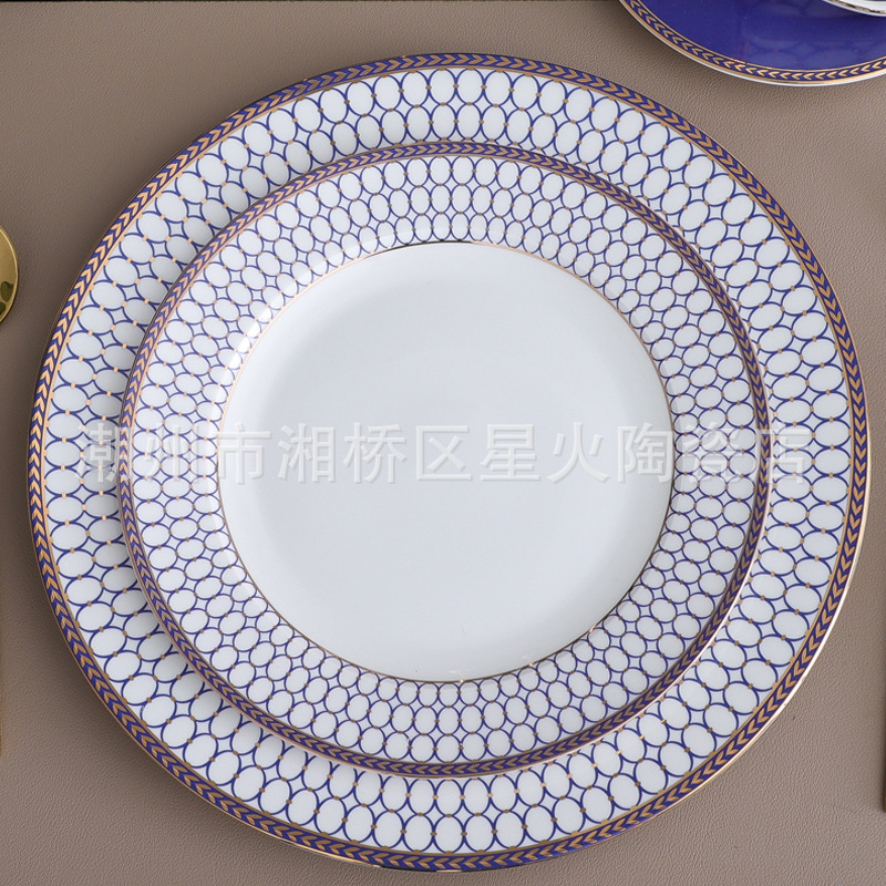 European style Phnom Penh ceramic western flat plate 10.5 inch steak plate sample room tableware decorative plate can add logo European style Phnom Penh ceramic western flat plate 10.5 inch steak plate sample room tableware decorative plate can add logo
