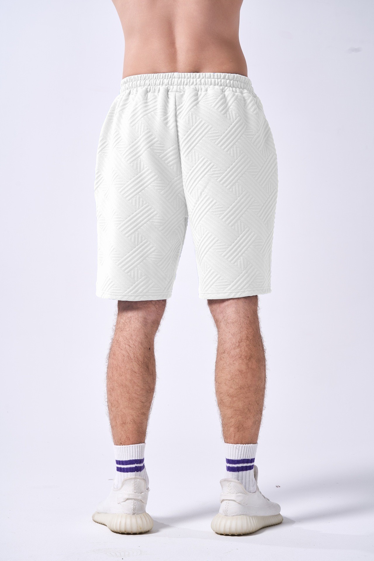 Men's Summer Loose Sports Casual Shorts High Street Ins Pocket Five Point Jacquard_viptrois.com