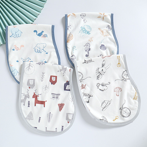 Newborn baby partition towel saliva towel anti-spill milk Australian cotton gauze spit milk shoulder pad newborn baby waterproof large bib
